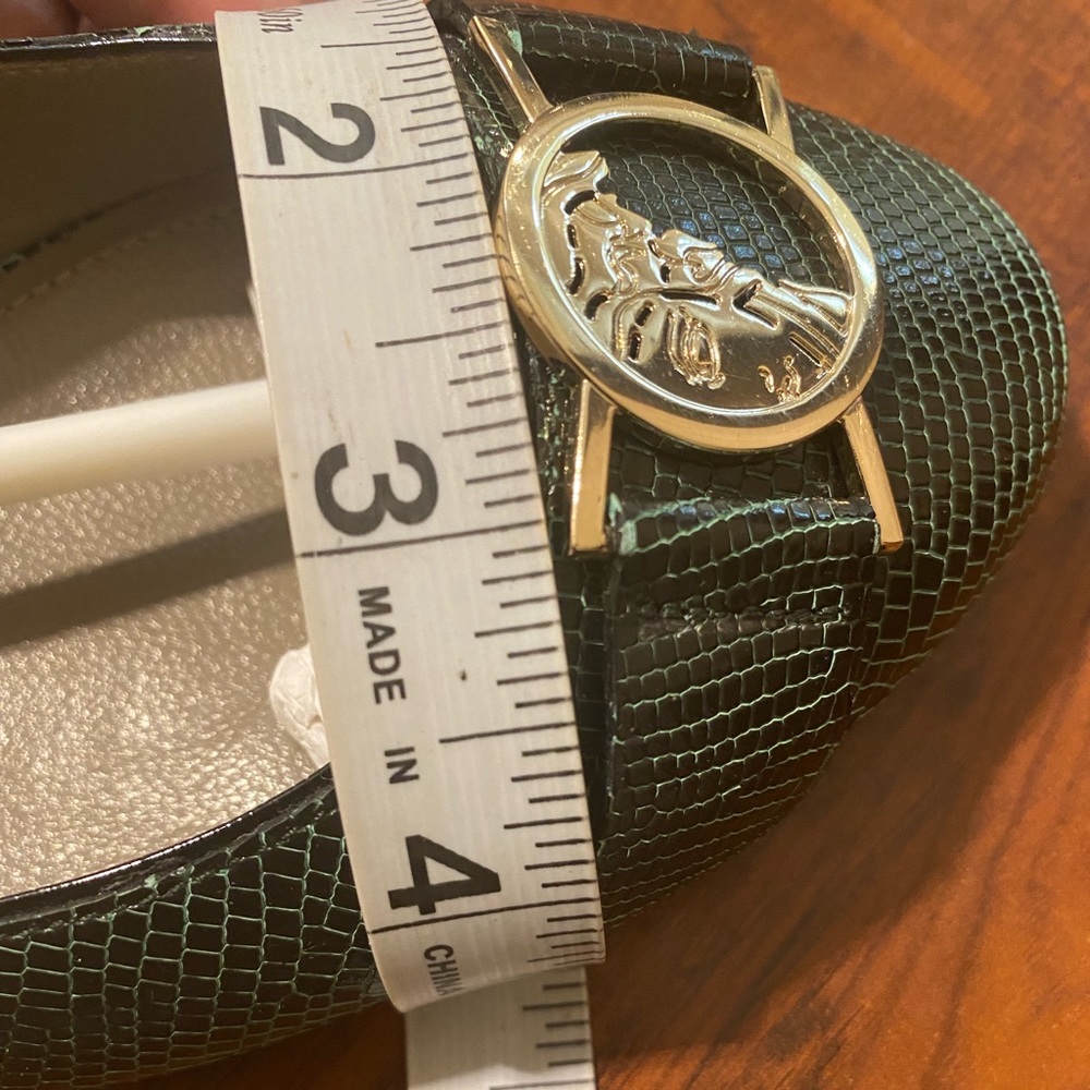 Versace Collection Leather Ballets Flat Shoes - image 4